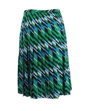 Pleated Chevron Skirt