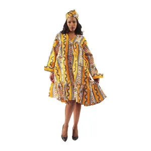 Pleated Frill 'Tribal' Dress