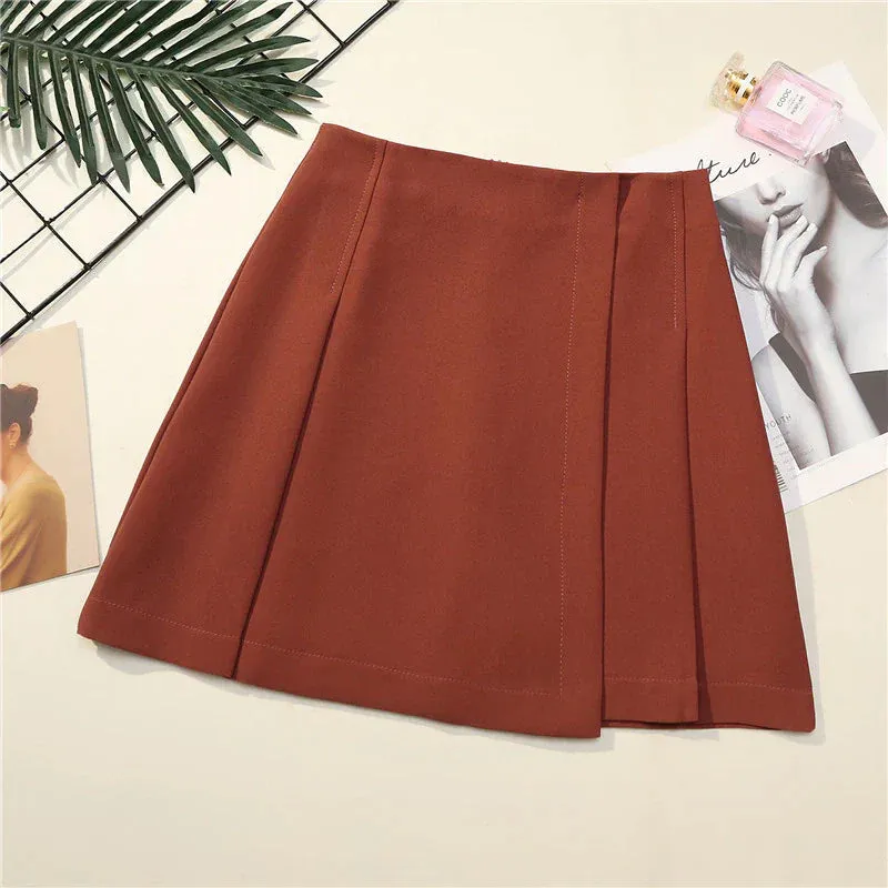 Pleated High Waist Skirt