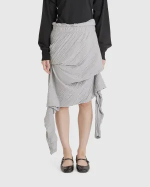 Pleated Jersey Skirt