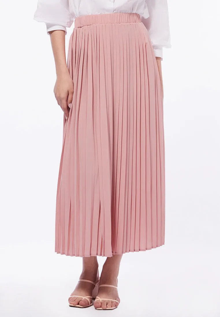 Pleated Maxi Skirt