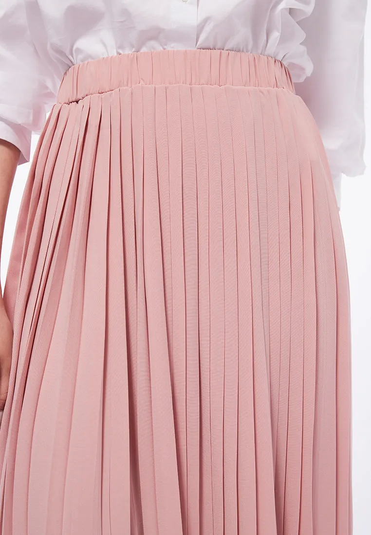 Pleated Maxi Skirt
