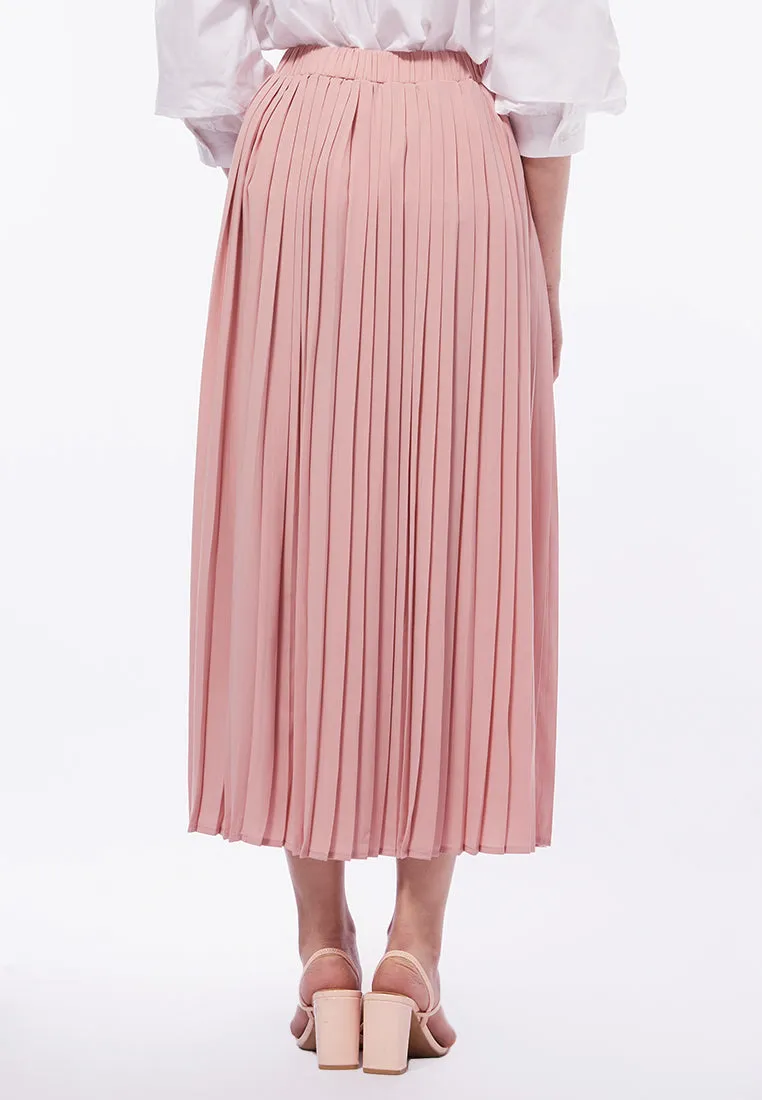 Pleated Maxi Skirt
