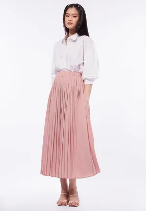 Pleated Maxi Skirt