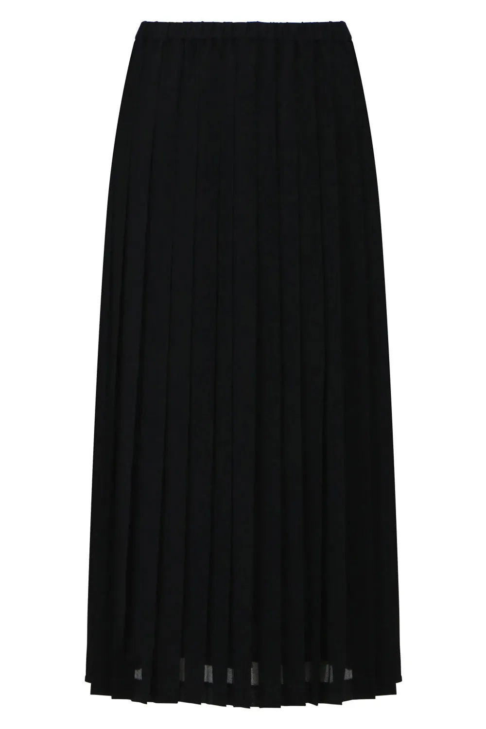 PLEATED SKIRT BLACK GEORGETTE