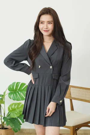 Pleated Suit Dress