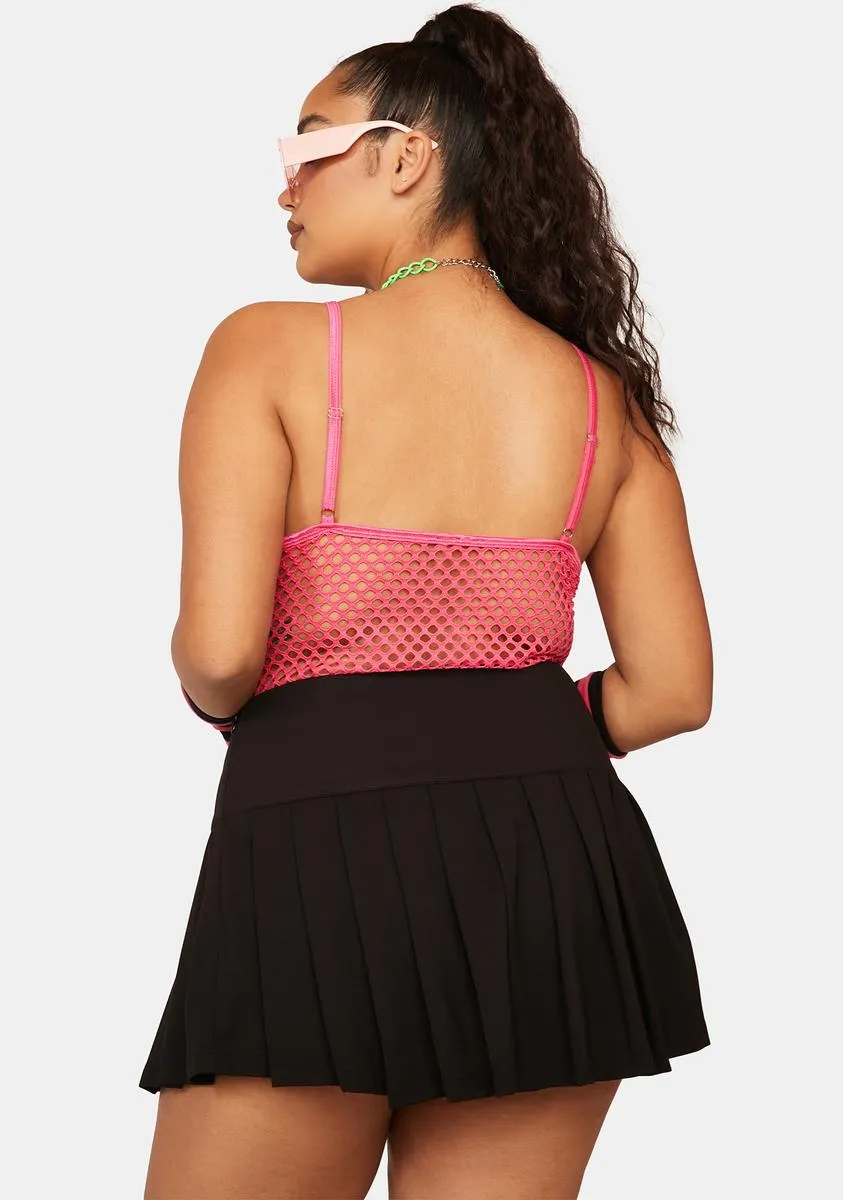 Plus Diva Squad Pleated Mini Skirt