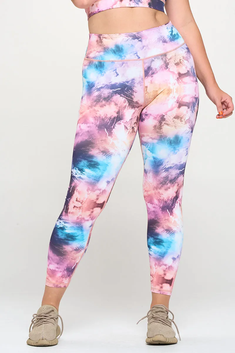 Plus Size Luminescence Tie Dye Leggings