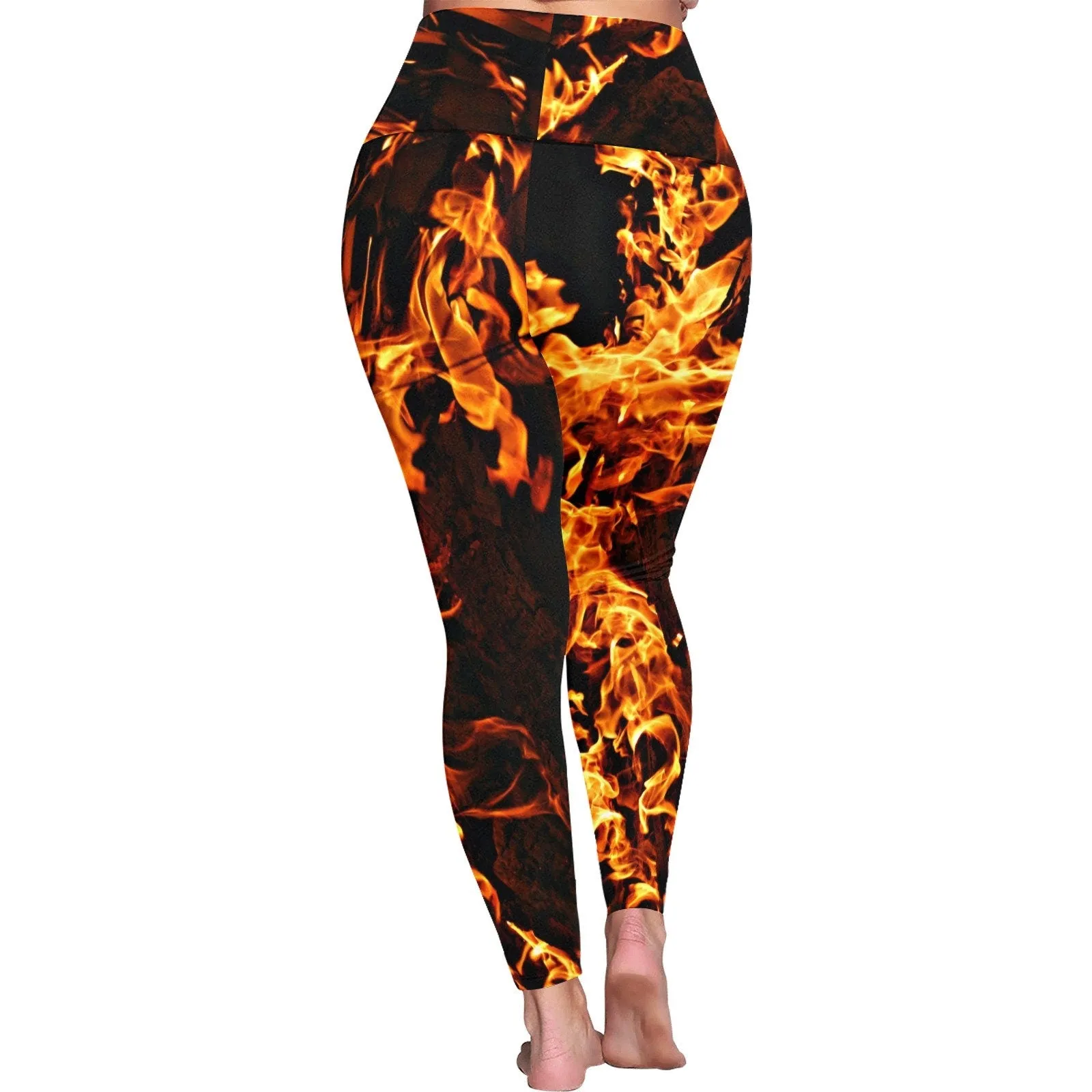 PlusSizeXS-5xl fire flames low rise Leggings,casual,gym/yoga/PARTY/chillout wear,Gift for Her/Christmas/Thanksgiving/Birthday/Graduation/Ann