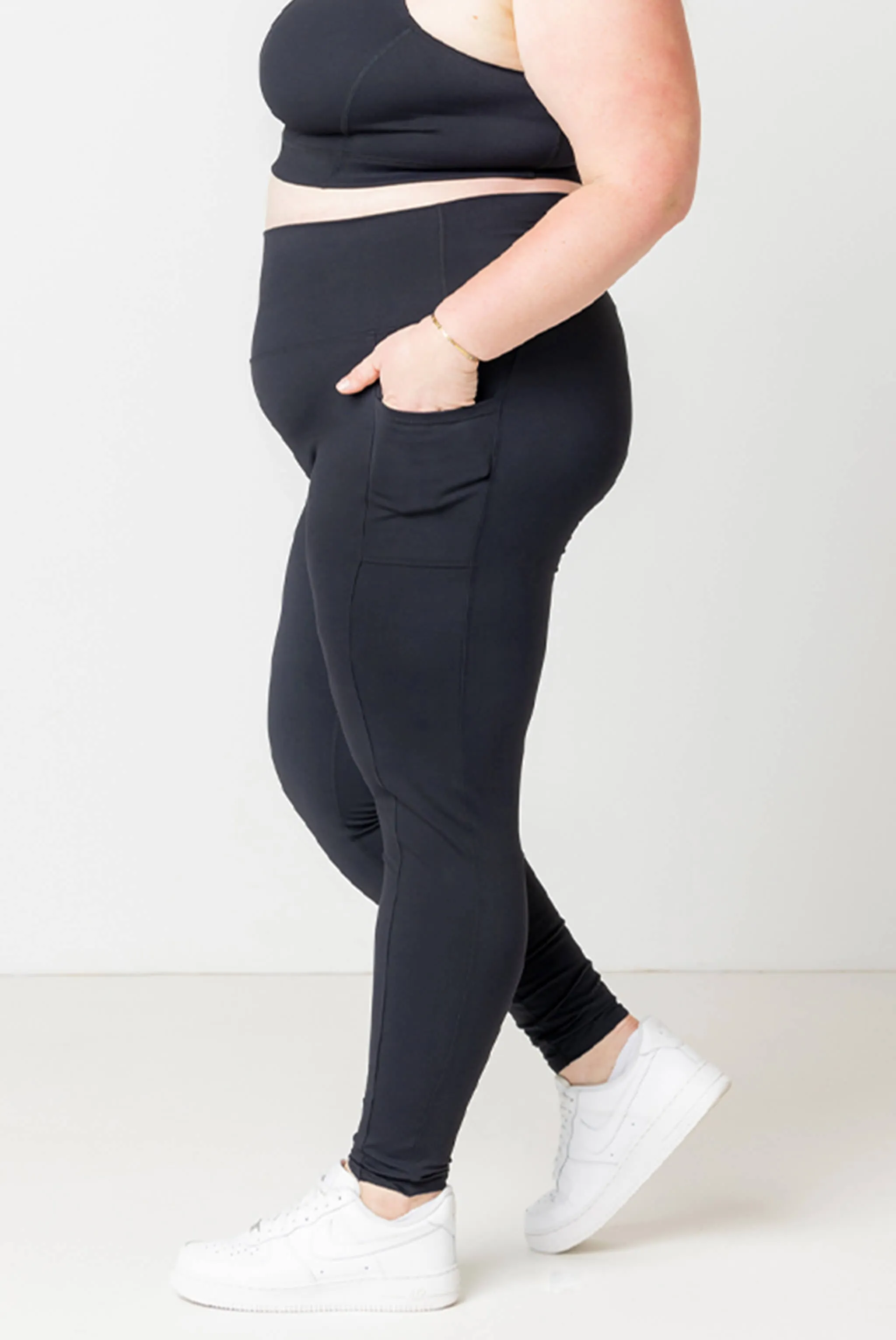 Pocket Ankle Leggings - Black