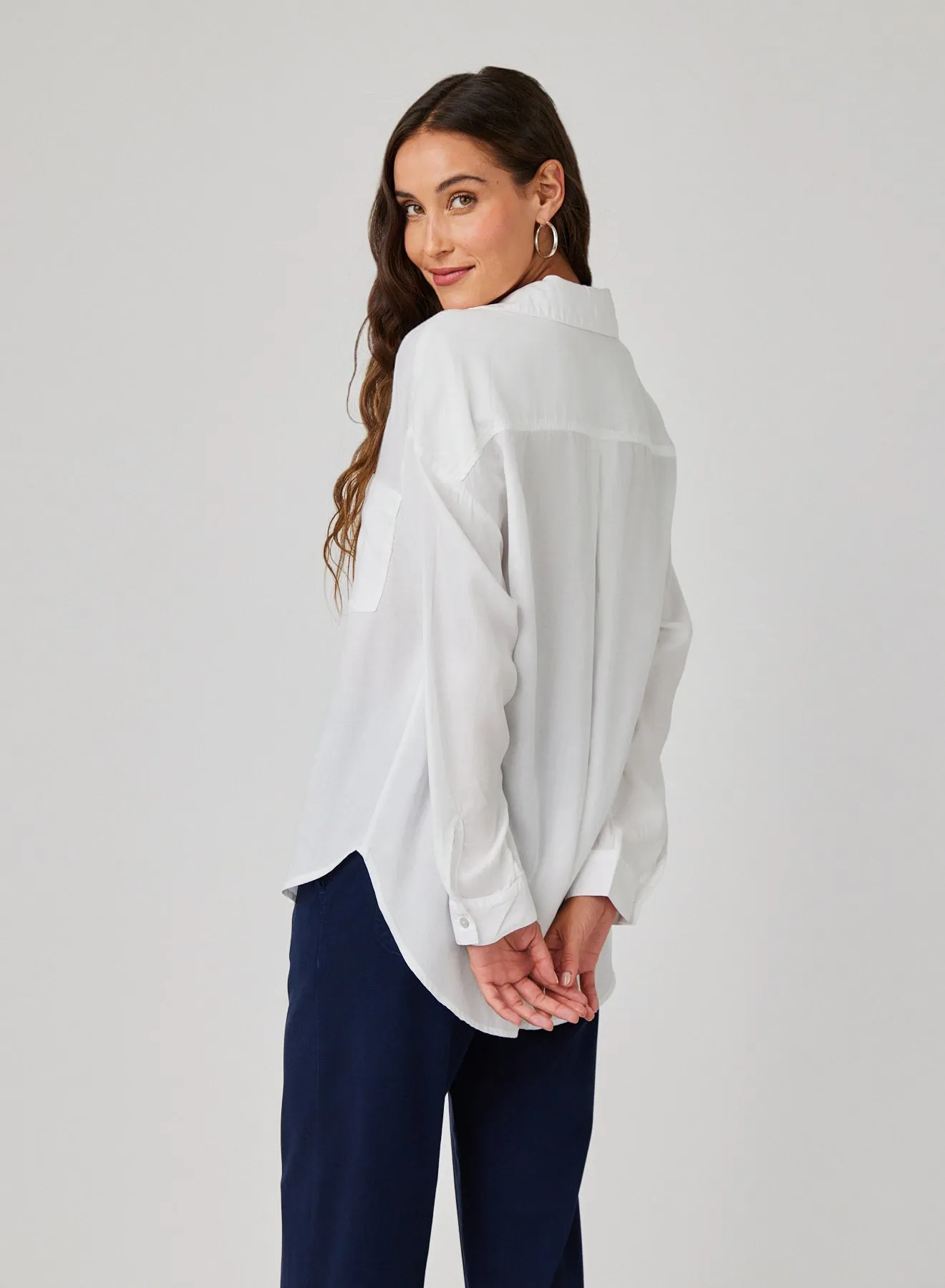 Pocket Boyfriend Shirt - White