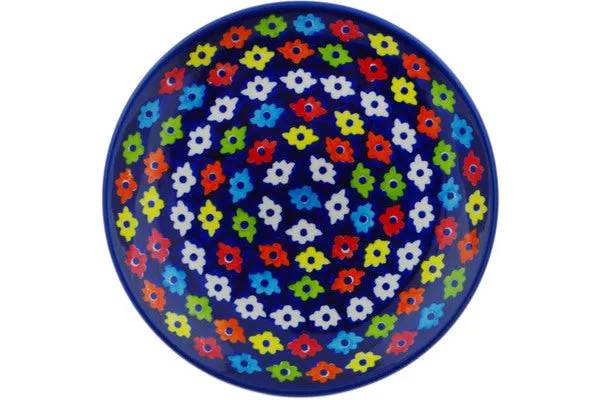 Polish Pottery 7" Plate Cardigan Squares