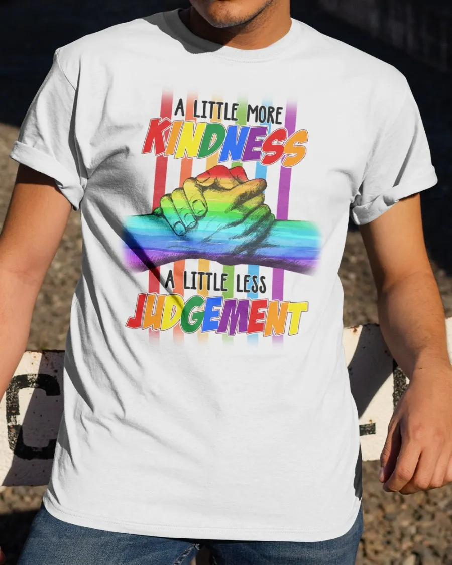 Pride Shirt For Gaymer, Pride More Kindness Less Judgement Lesbian Tshirt, Lgbtq Gift