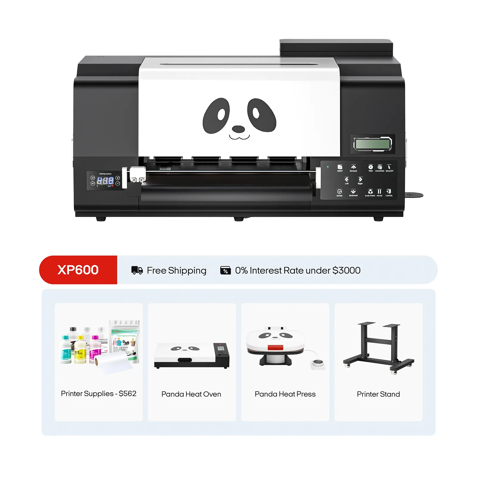 Procolored F13 Pro Panda DTF Printer 13" A3 Dual XP600   Stand & Complete Bundle