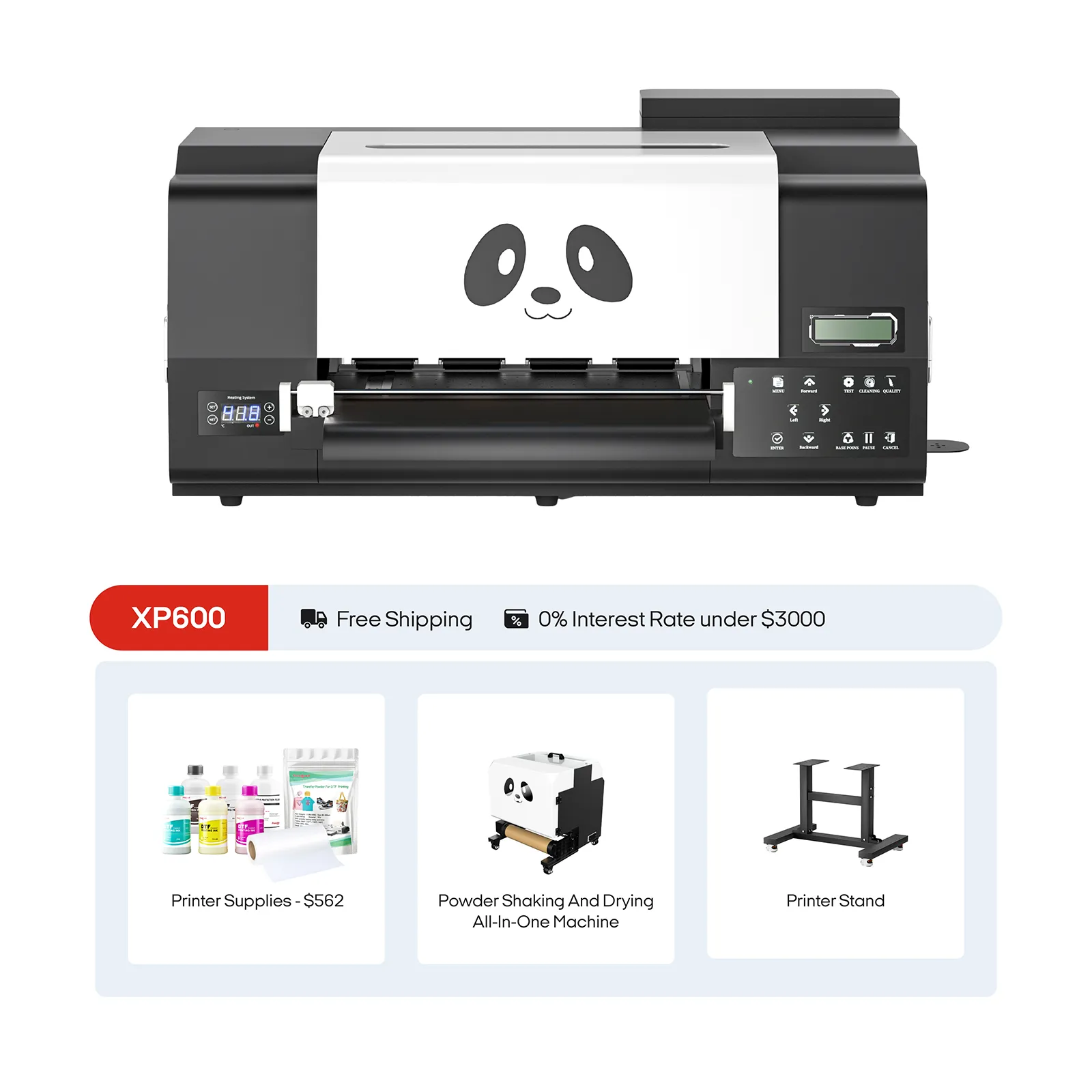 Procolored F13 Pro Panda DTF Printer 13" A3 Dual XP600   Stand   Shaker Oven
