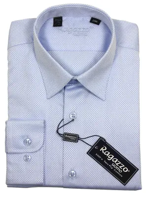 Ragazzo 21925 100% Cotton Boy's Dress Shirt - Box Weave - Sky Blue