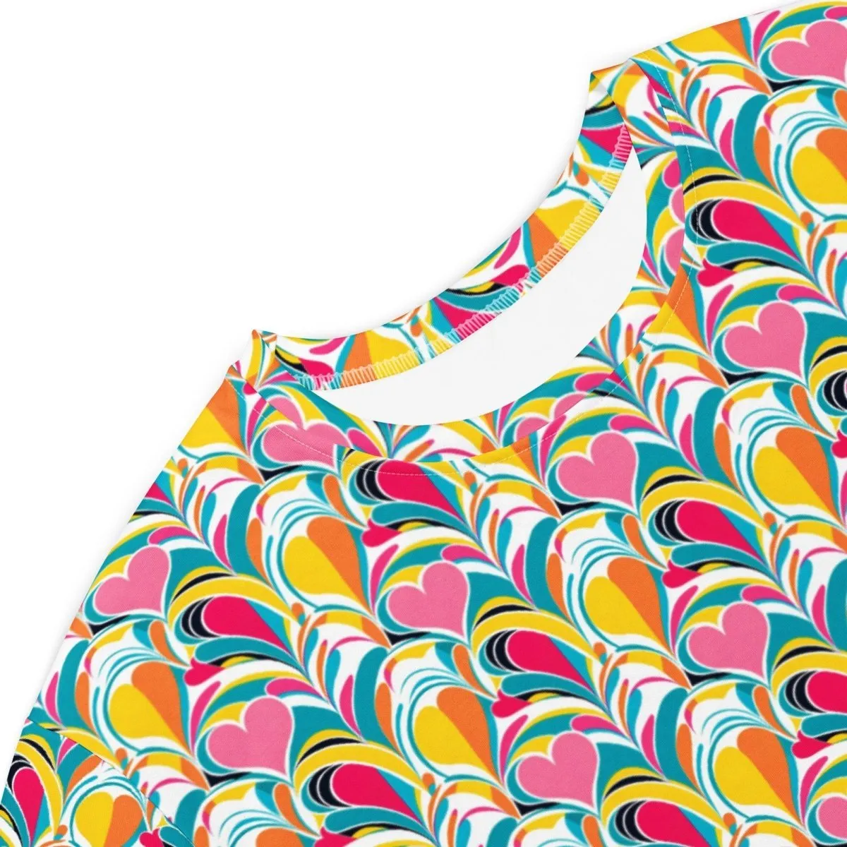Rainbow Burst of Hearts T-Shirt Dress