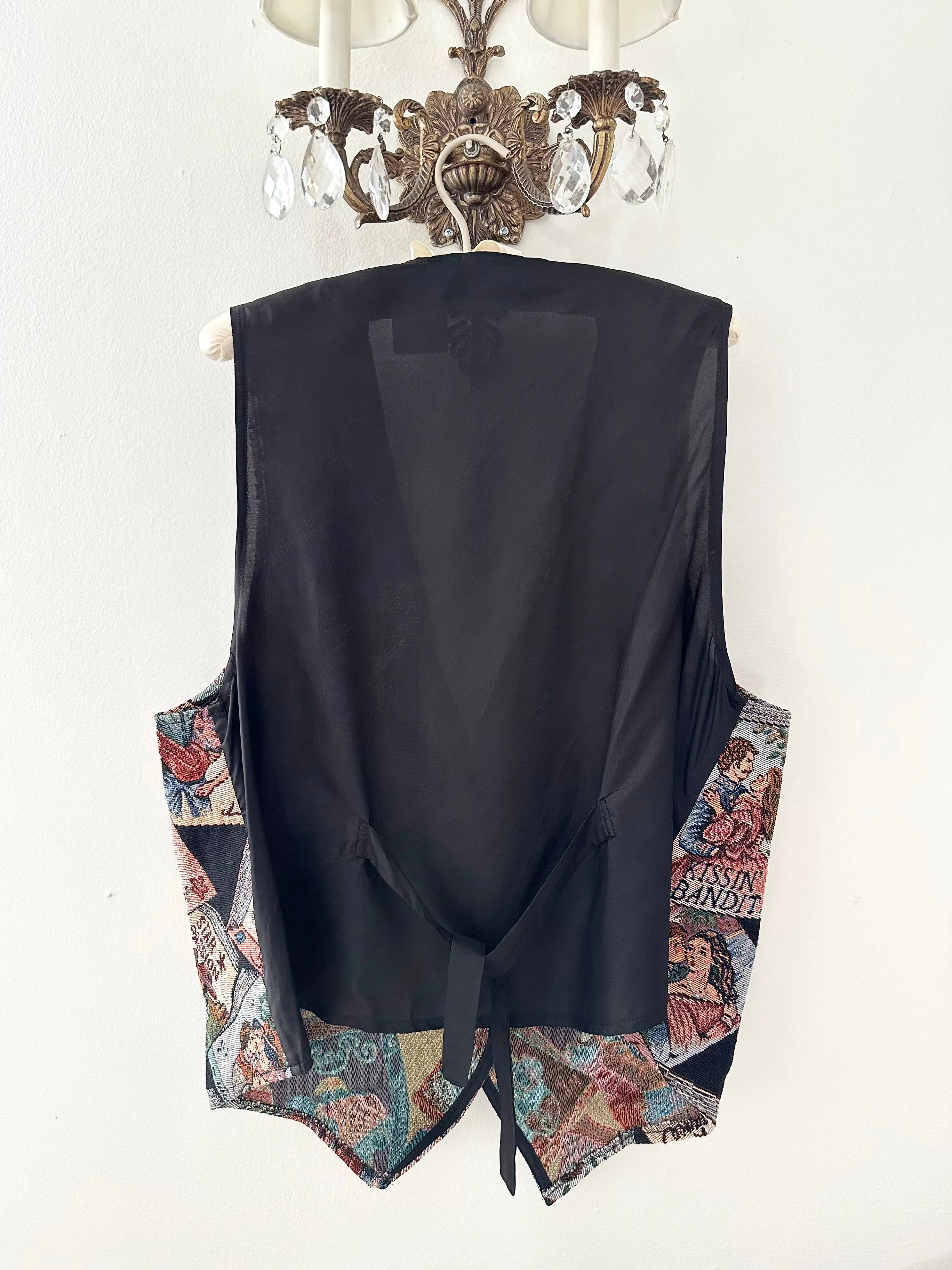Rare 90s Vintage Romance Novel Tapestry Vest (S/M)