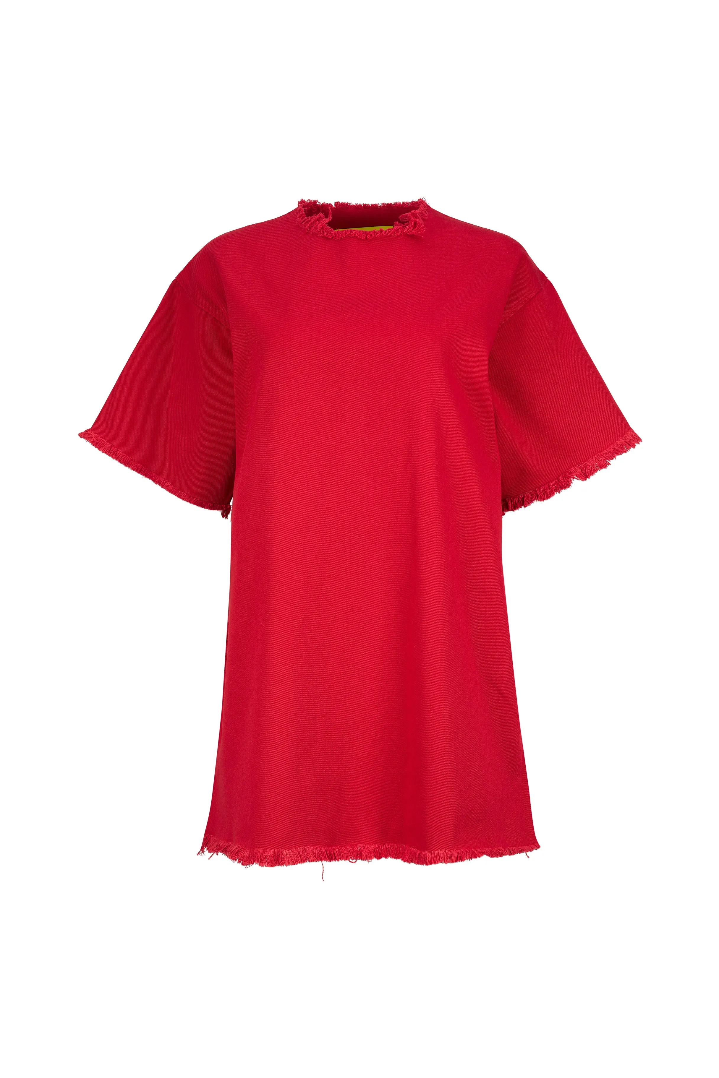 RED OVERSIZED T-SHIRT DRESS