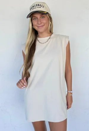 RESTOCK Almond Milk T-Shirt Mini Dress