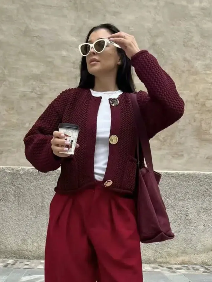 Rosamée – Soft cotton blend – Knitted cardigan