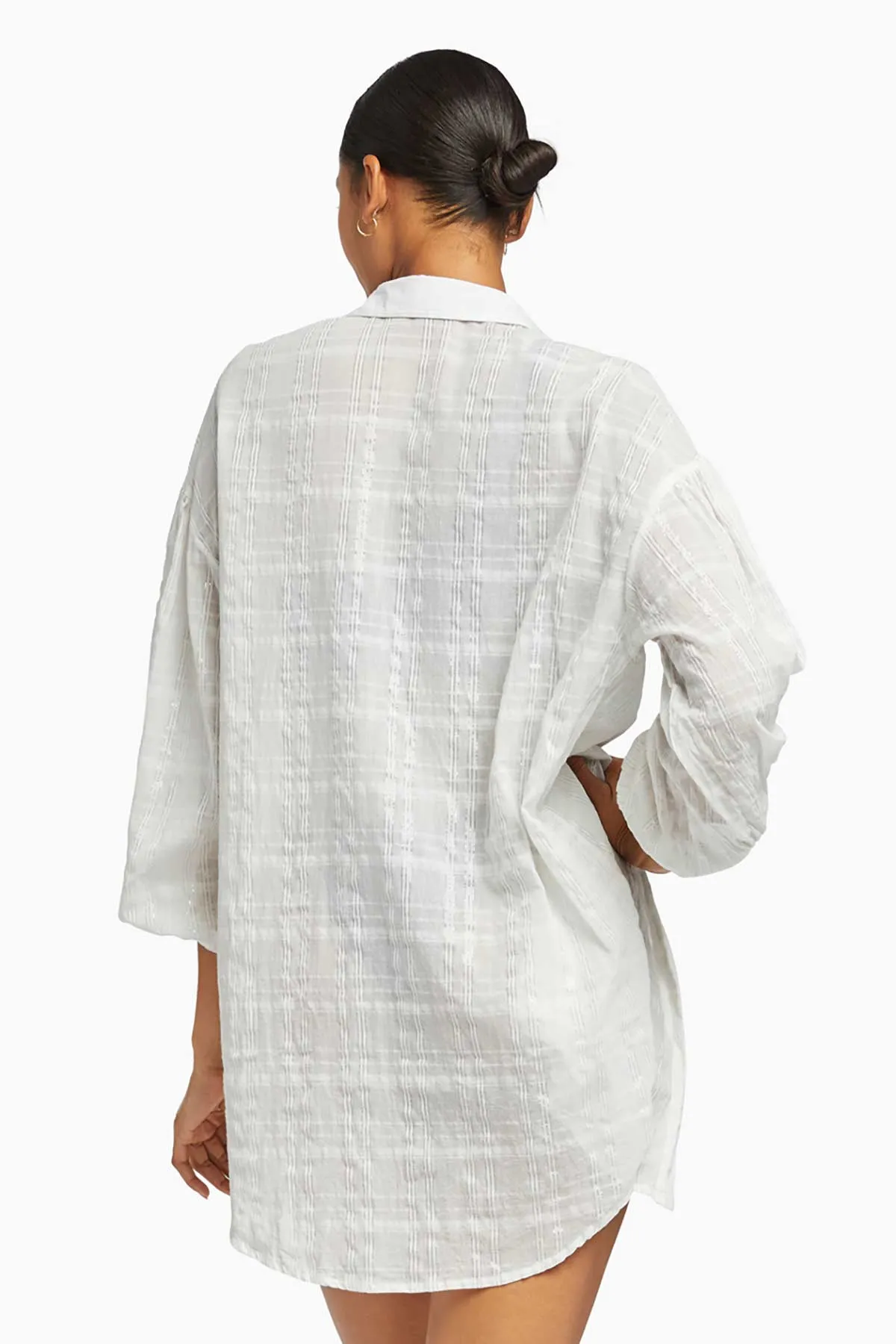 Sarita Shirt Dress - Organic Shimmer Cotton