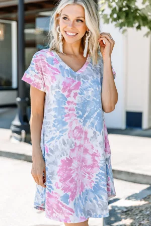 See Ya Later Blue Tie Dye Dress