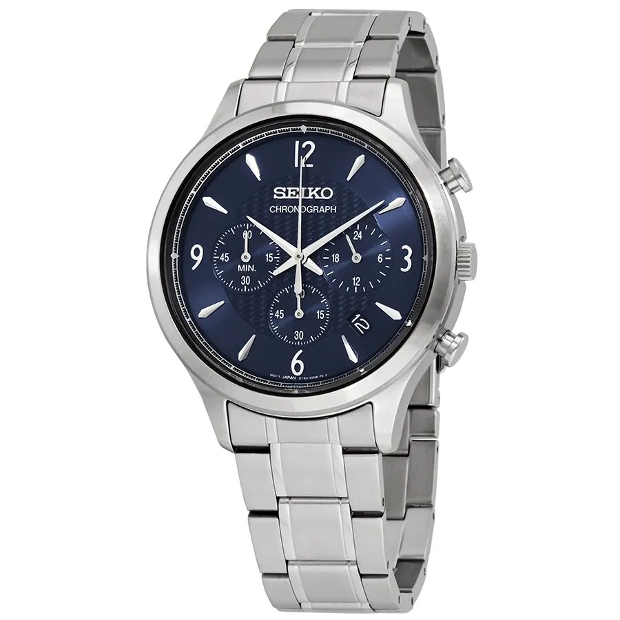 Seiko Conceptual Chronograph Quartz Blue Dial Men's Watch SSB339