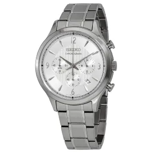 Seiko Conceptual Chronograph Quartz Silver Dial Men's Watch SSB337