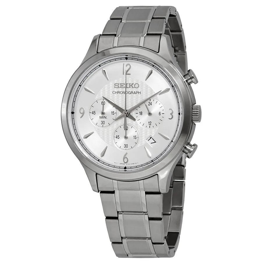 Seiko Conceptual Chronograph Quartz Silver Dial Men's Watch SSB337