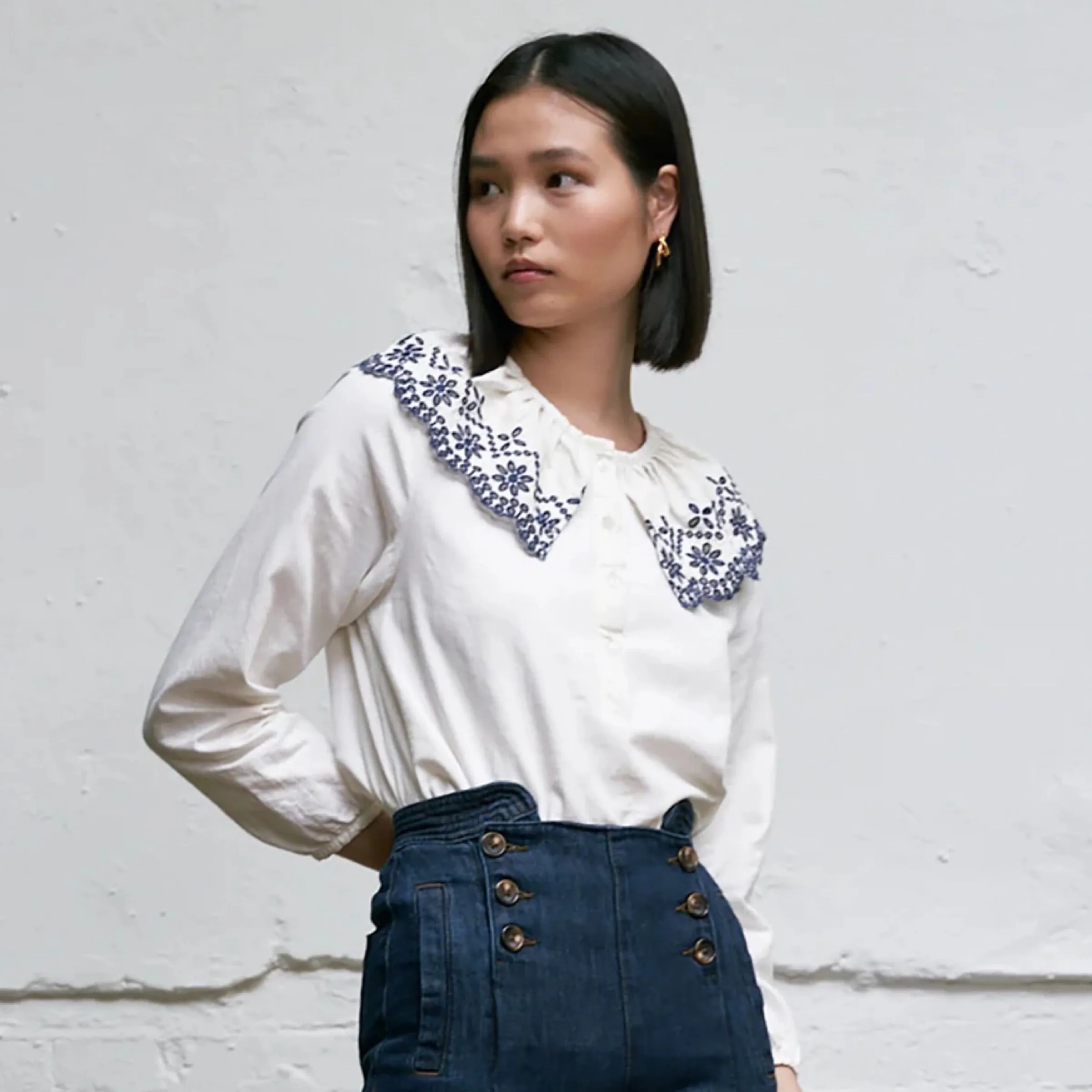 Seventy   Mochi Dylan Blouse Ecru