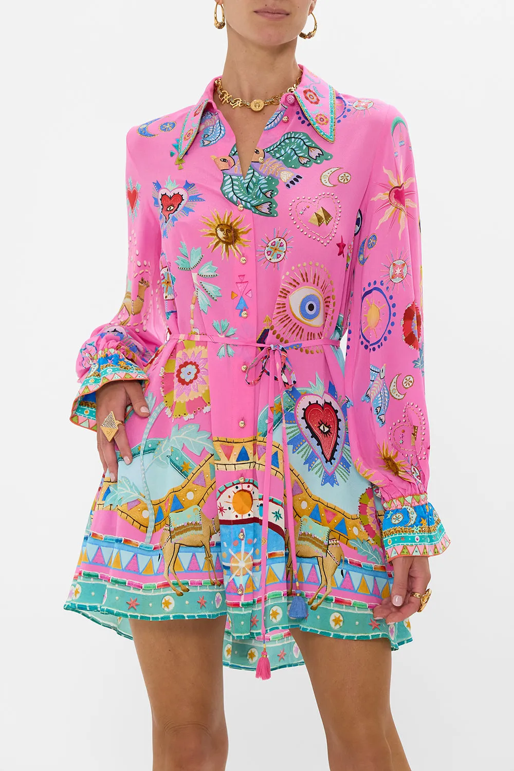 SHIFT SHIRT DRESS RAINBOW ROADS