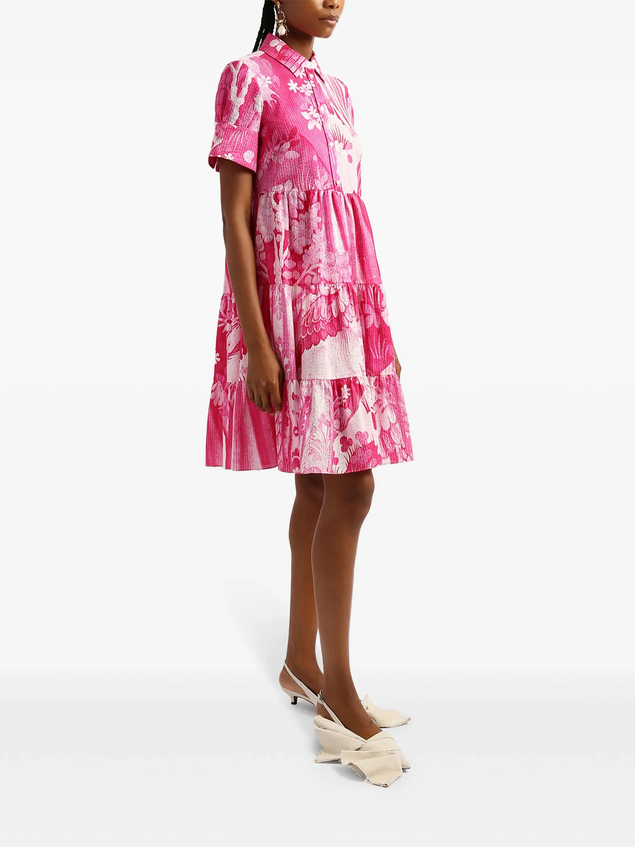 Short Sleeve Mini Shirt Dress