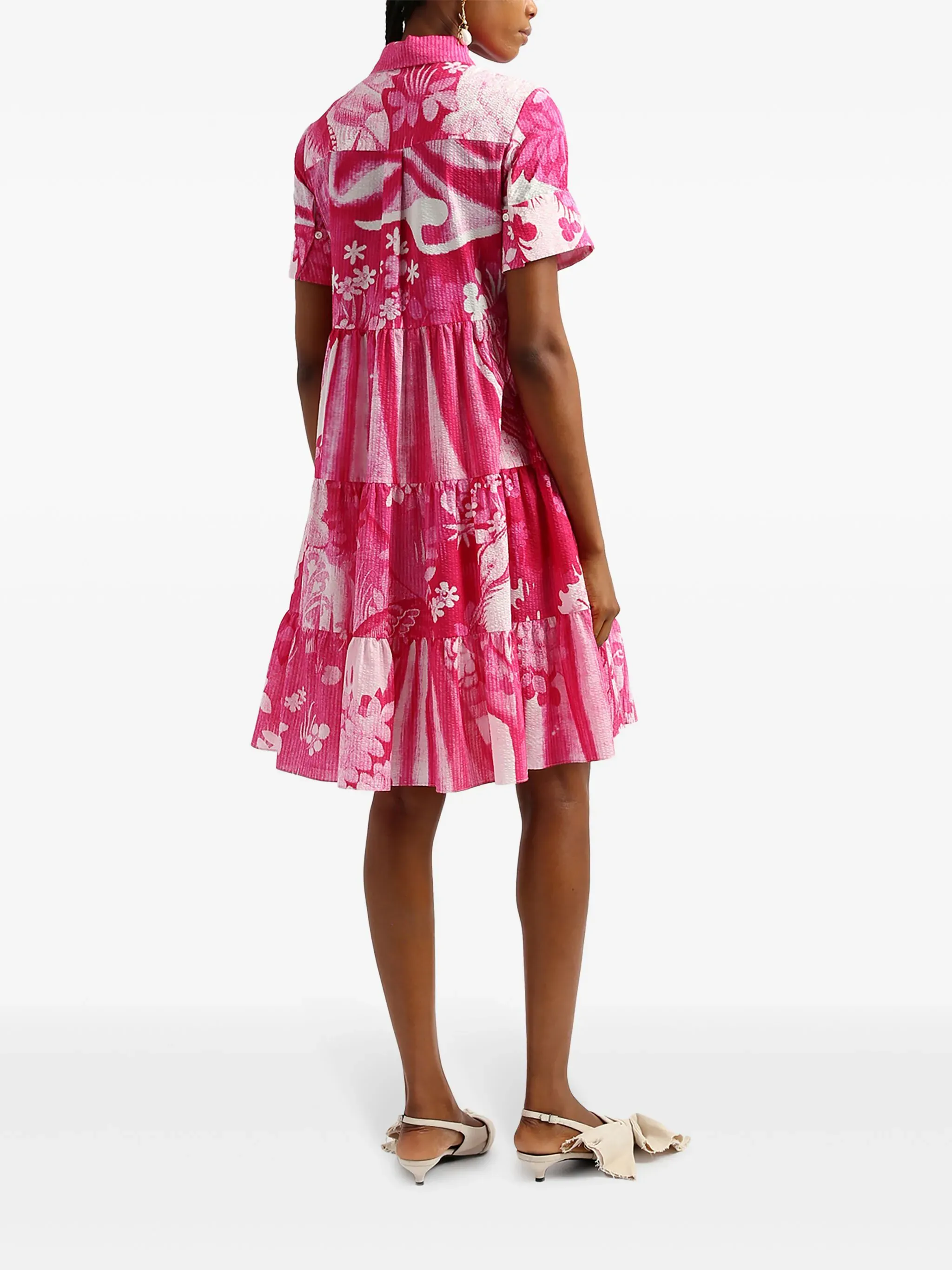 Short Sleeve Mini Shirt Dress