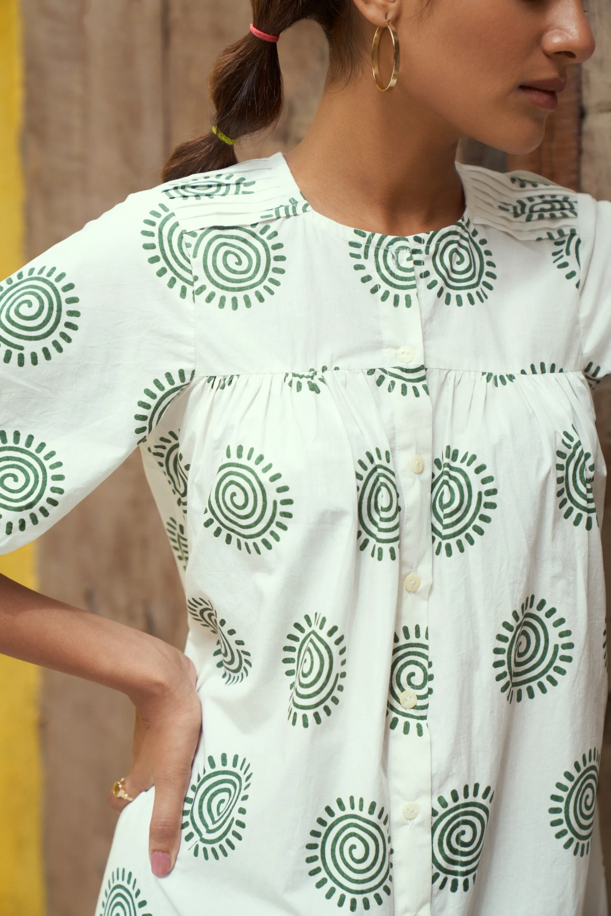 Signature logo midi detachable dress