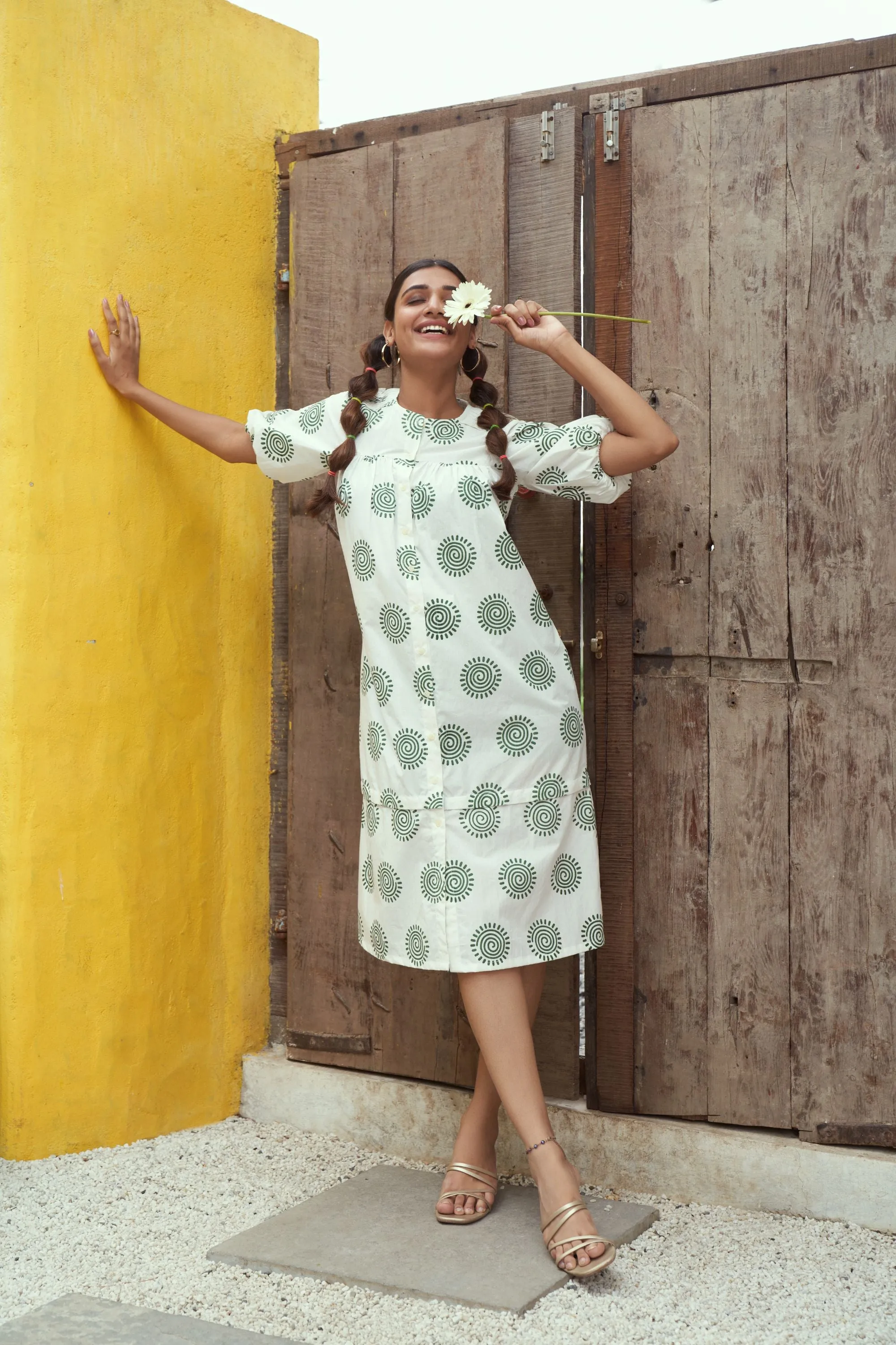 Signature logo midi detachable dress