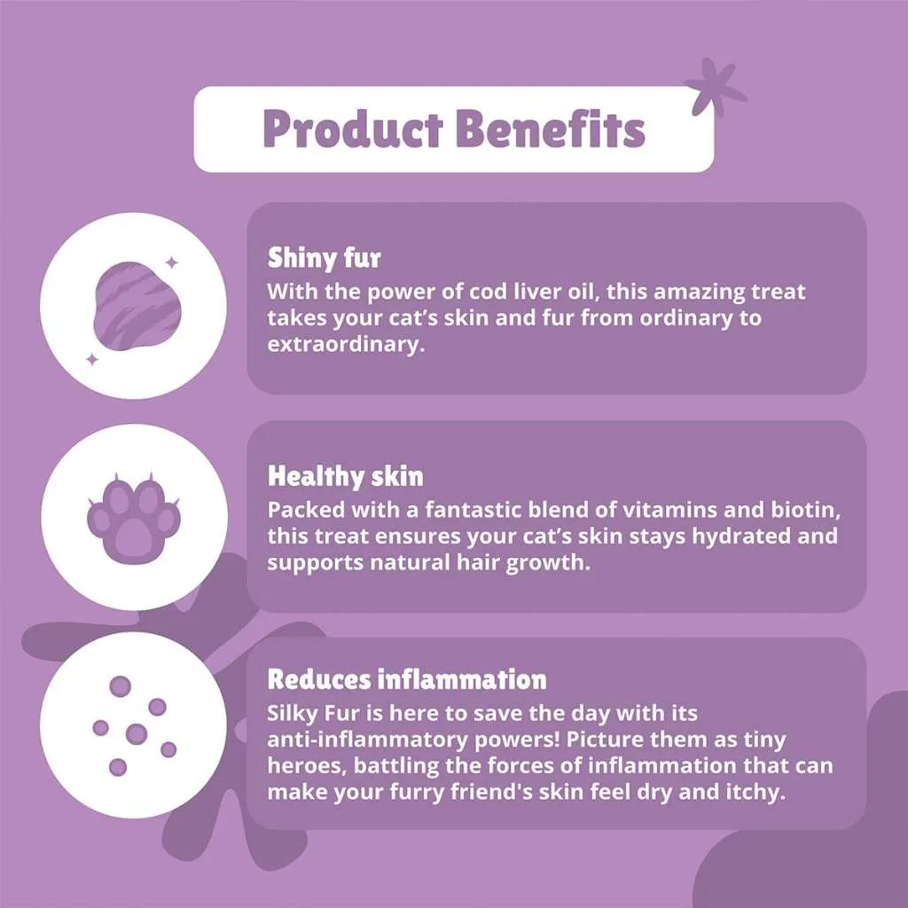 Silky Fur - Cat Supplement Treats For a Healthy Coat