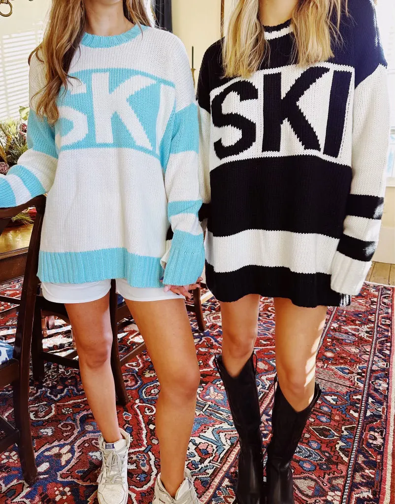 Ski In Sweater - Powder Blue