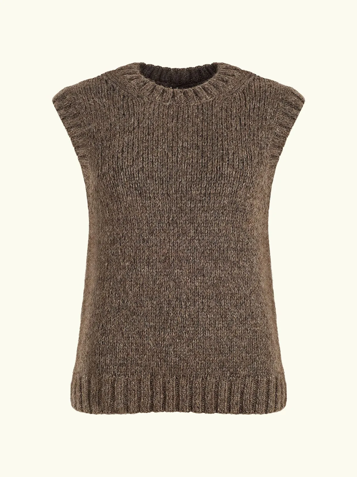 Skyla Wool Vest - Brown