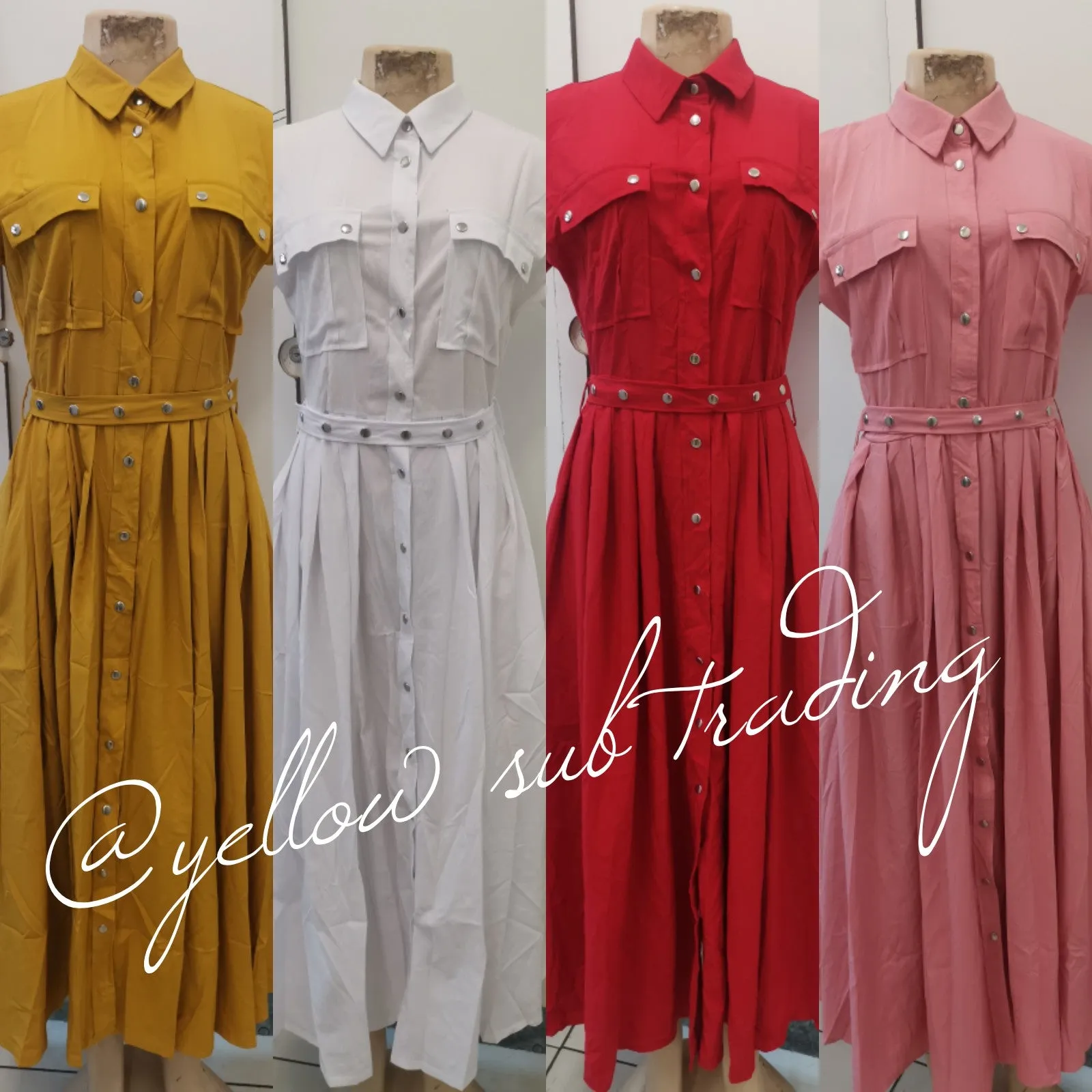 Snap Front Shirt Dress