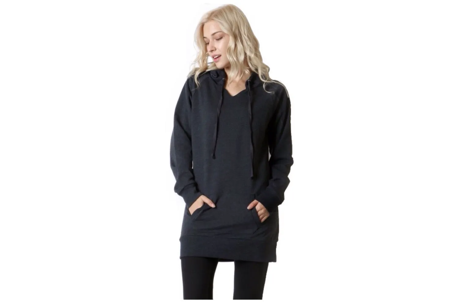 Soft & Warm Fleece Hooded Tunic Dress