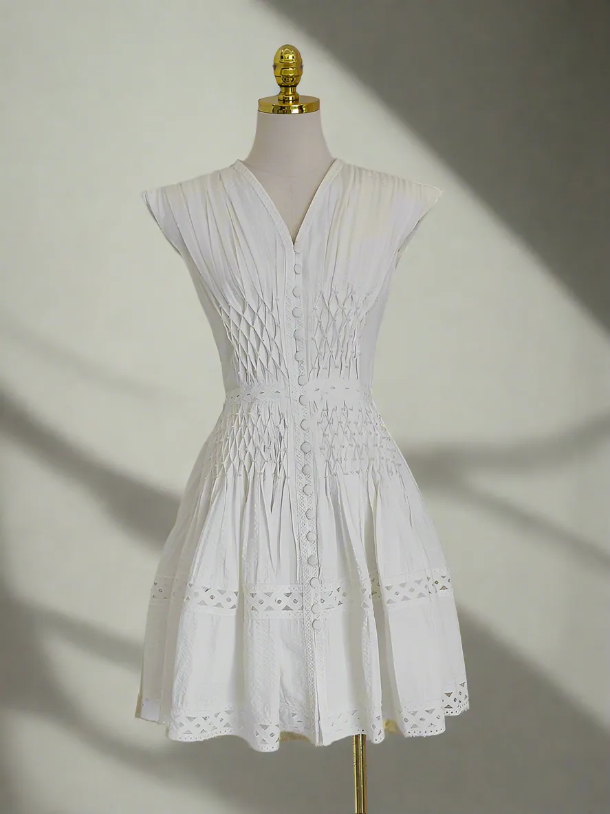Solana Faux Pearl Embellished Mini Dress