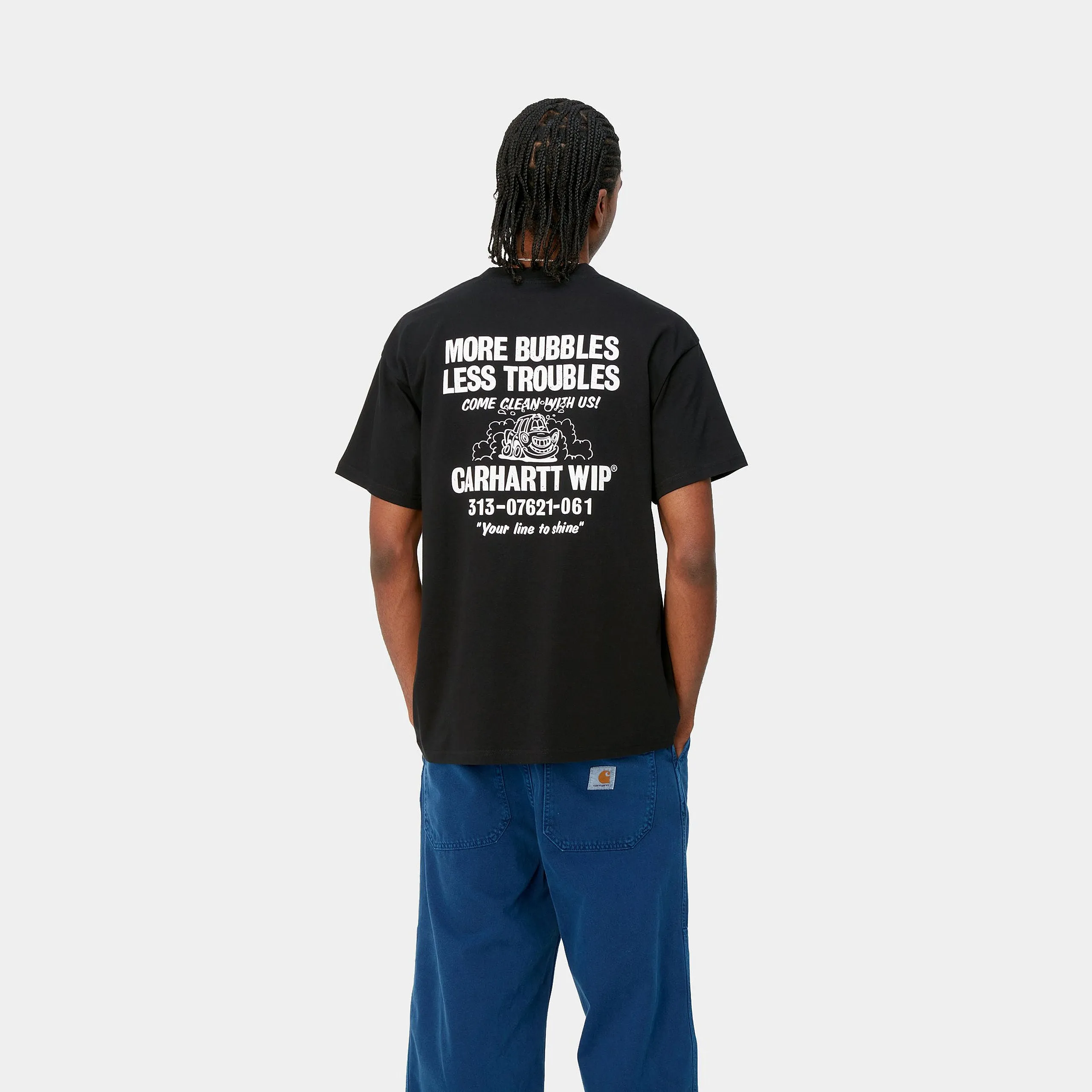 S/S LESS TROUBLES T-SHIRT / CARHARTT WIP / BLACK