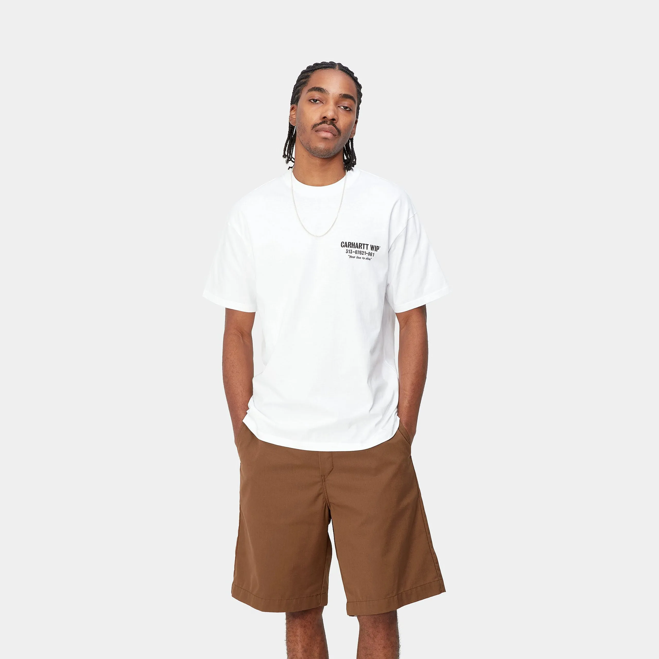 S/S LESS TROUBLES T-SHIRT / CARHARTT WIP / WHITE