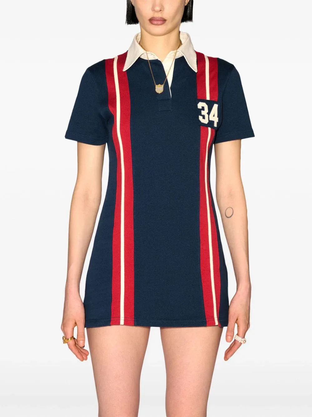 Striped Rugby Shirt Dress