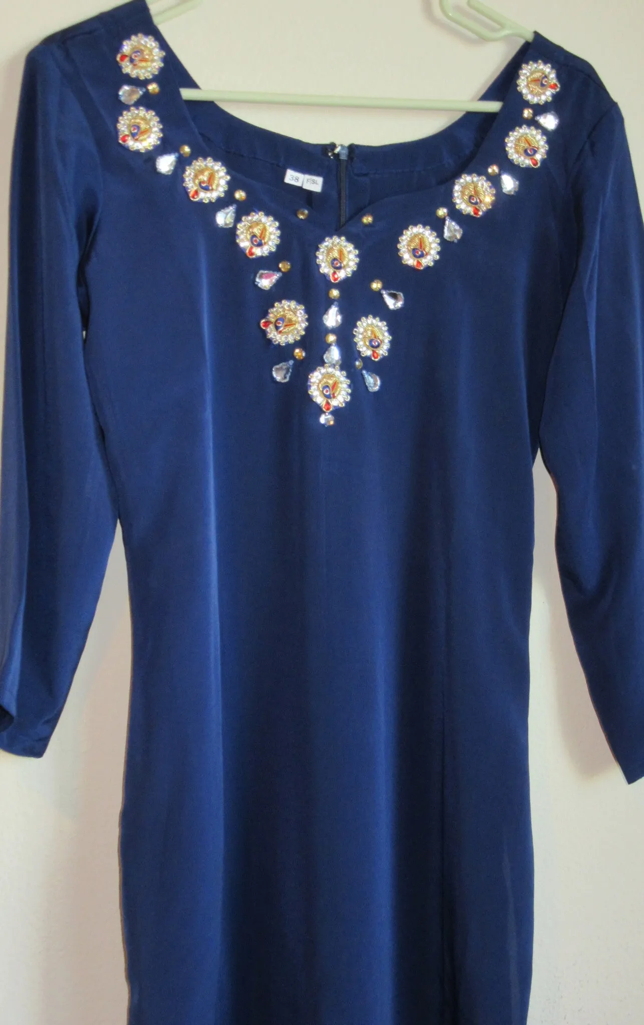 Suit 2375 Dark Blue Crepe Salwar Kameez Dupatta Pakistani Suit Shieno Sarees
