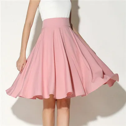 Summer High Waist Middle Zipper Skirt