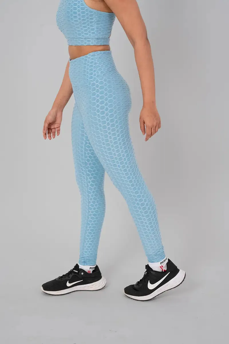 Sunday Anti-Cellulite & Anti-slip Leggings- Sky Blue