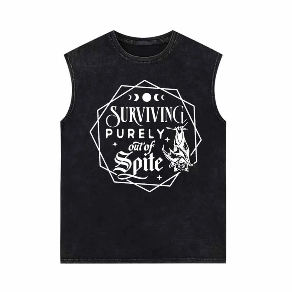 Survival Purely Out Of Spite Bat Pattern Vest Top