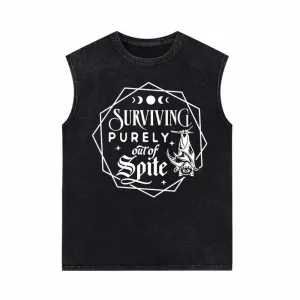 Survival Purely Out Of Spite Bat Pattern Vest Top